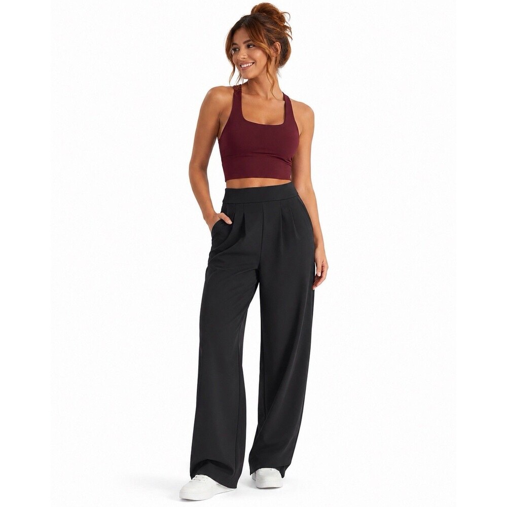 G4Free Shift Ready Wide Leg Pants Black Women’s 10 Tall NWT